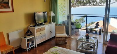 Ferienwohung in Canico bei Funchal Wohnraum mit SAT - TV