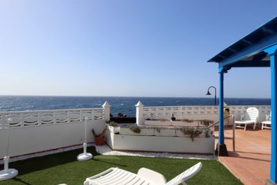 Ferienhaus Teneriffa TFS-065 - Terrasse mit Pool und Meerblick