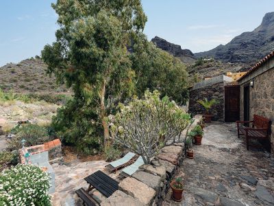 Finca Gran Canaria G007 - Terrasse mit Sonnenliegen von oben