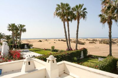 G-095 Gran Canaria Luxus Villa Blick auf die Dünen von Maspalomas