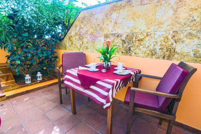 Fuerteventura Ferienwohnung F-055 Sitzbereich Terrasse