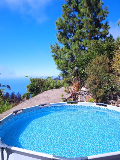P-191 Ferienhaus auf der Finca La Palma Pool mit Meerblick
