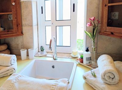TFS - 192 Finca Ferienhaus Bad mit Fenster