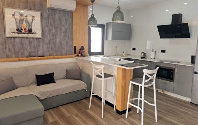 F-217 Ferienhaus in Lajares offener Wohnraum mit moderner Kueche