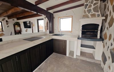 F-217 Ferienhaus in Lajares gemauerter Grill und Aussennkueche