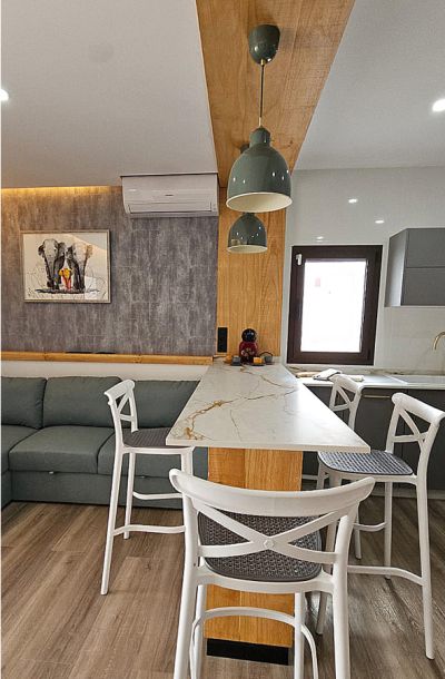F-217 Ferienhaus in Lajares Küchentheke Sitzplatz