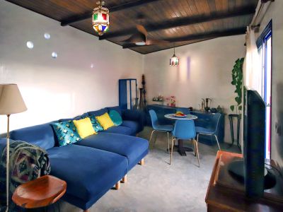 Fuerteventura Ferienhaus F-213 Ecksofa Wohnraum