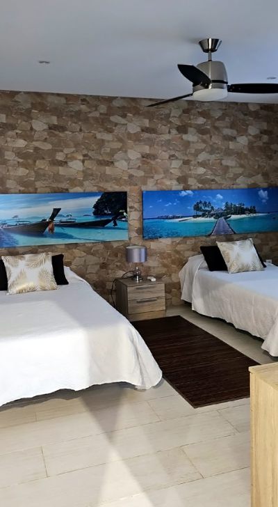 F-216 Ferienhaus im Norden von Fuerteventura Schlafzimmer mit Einzelbetten