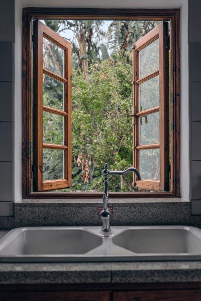 Ferienhaus A auf Finca Teneriffa - Aussicht K&uuml;chenfenster