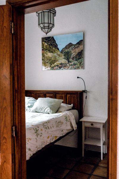 Freistehende Finca Teneriffa Nord  - Schlafzimmer mit Doppelbett