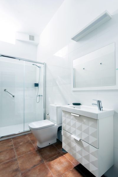 GO-040 Ferienwohnung Bad mit großem Duschbereich La Gomera Valle Gran Rey