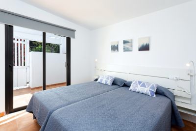 GO-040 Ferienwohnung Schlafzimmer mit Einzelbetten La Gomera Valle Gran Rey