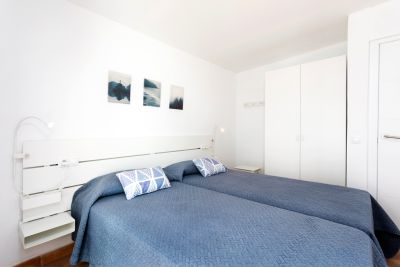 GO-040 Ferienwohnung Schlafzimmer mit Einzelbetten La Gomera Valle Gran Rey