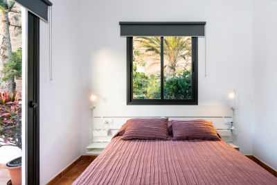 GO-040 Ferienwohnung Schlafzimmer mit Doppelbett La Gomera Valle Gran Rey