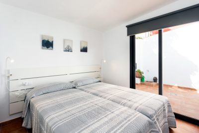 GO-041 Ferienwohnung La Gomera Valle Gran Rey, Schlafzimmer 2 Terrassenzugang