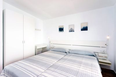 GO-041 Ferienwohnung La Gomera Valle Gran Rey, Schlafzimmer 2 mit Einzelbetten