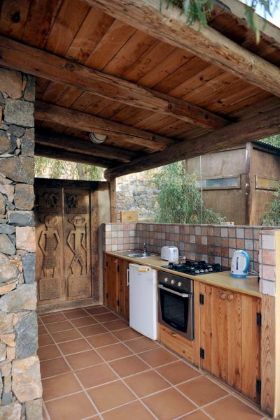 Ausgefallenes Ferienhaus Fuerteventura Aussenk&uuml;che