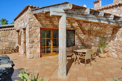 Fuerteventura Ferienwohnung La Pared F-143 Terrasse mit Gartenm&ouml;beln