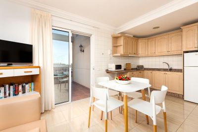 Ferienwohnung Puerto Mogan G-019 Blick in die K&uuml;che