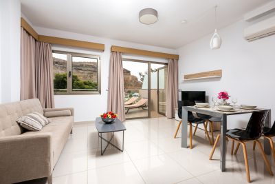 Ferienwohnung G-031 Puerto Mogan - 4A - Wohnraum mit Terrasse