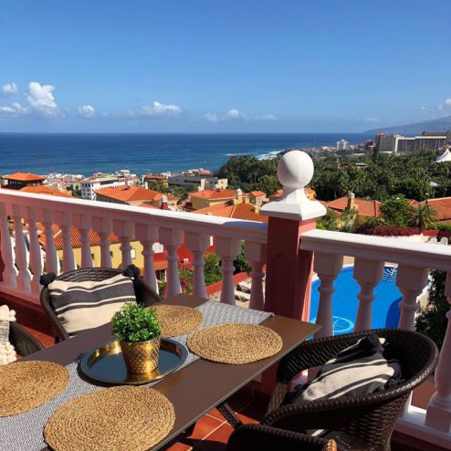 TFN - 072 Ferienwohnung Puerto de la Cruz - Terrasse mit Meerblick 