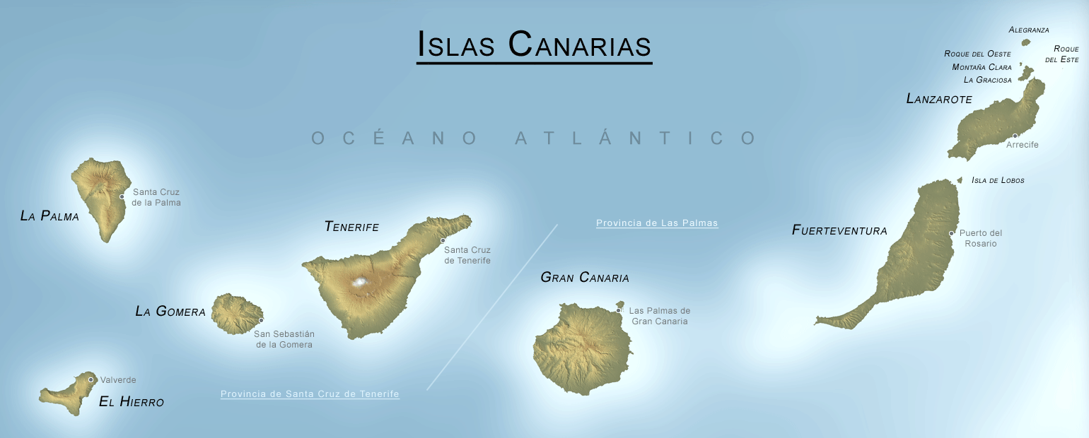 Urlaub Kanarische Inseln privat - Inselkarte